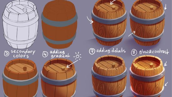 رنگ‌ آمیزی دیجیتال بشکه ( شروع طراحی محیط )