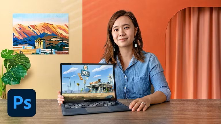 نقاشی دیجیتال پس‌زمینه برای انیمیشن