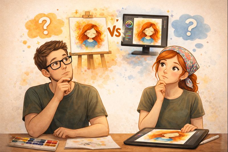 پرسش‌های متداول درباره تفاوت هنر دیجیتال و سنتی