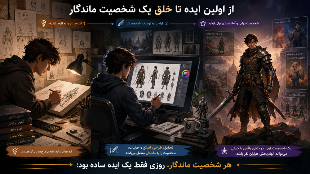 از اولین ایده تا خلق یک شخصیت ماندگار
